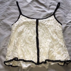 Black and white crop top